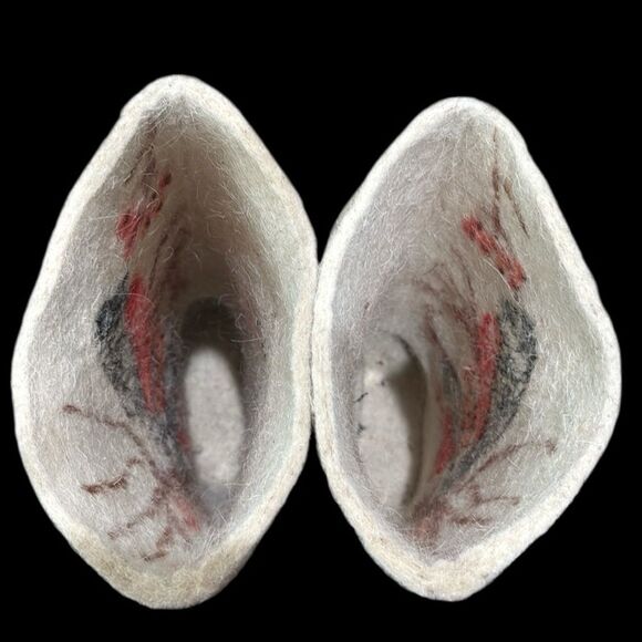 Vintage Russian Valenki Traditional Wool Felt Boots Beautiful Embroidered Birds - Picture 14 of 16